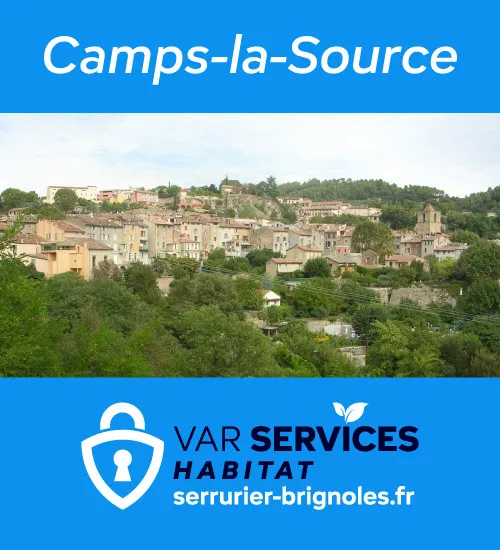 Serrurier à Camps-la-Source : ouverture de porte, changement de serrure, installation de porte blindée, réparation de volets roulants, vitrerie. Intervention rapide 7j/7.