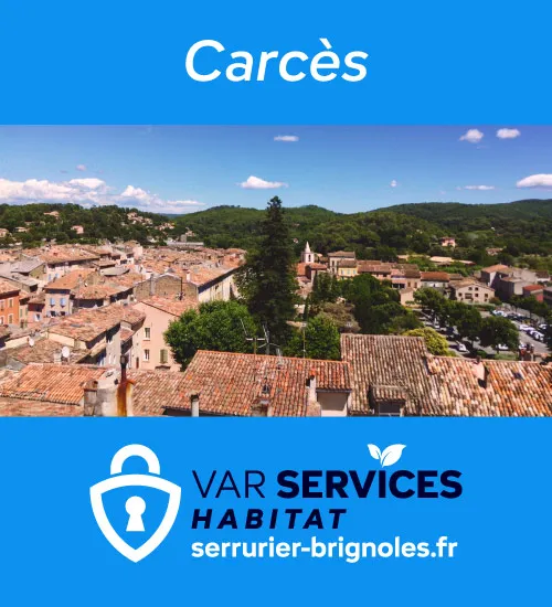 Serrurier à Carcès : ouverture de porte, changement de serrure, installation de porte blindée, réparation de volets roulants, vitrerie. Intervention rapide 7j/7.
