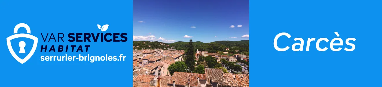 Serrurier à Carcès : ouverture de porte, changement de serrure, installation de porte blindée, réparation de volets roulants, vitrerie. Intervention rapide 7j/7.