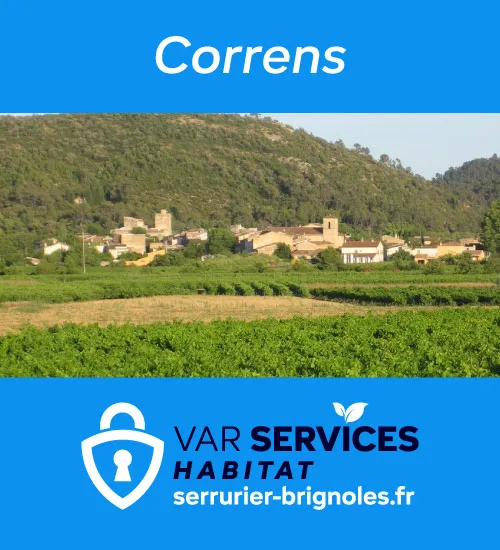 Serrurier à Correns : ouverture de porte, changement de serrure, installation de porte blindée, réparation de volets roulants, vitrerie. Intervention rapide 7j/7.