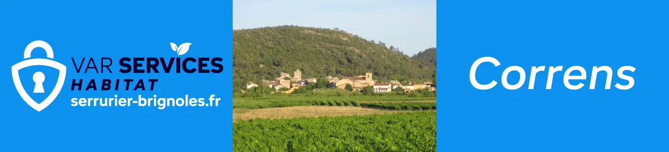 Serrurier à Correns : ouverture de porte, changement de serrure, installation de porte blindée, réparation de volets roulants, vitrerie. Intervention rapide 7j/7.