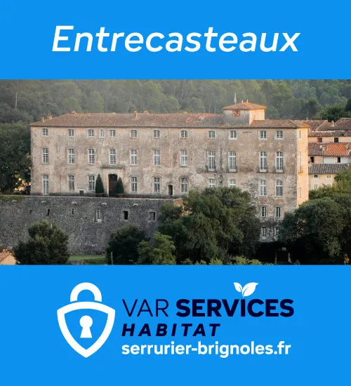 Serrurier à Entrecasteaux : ouverture de porte, changement de serrure, installation de porte blindée, réparation de volets roulants, vitrerie. Intervention rapide 7j/7.