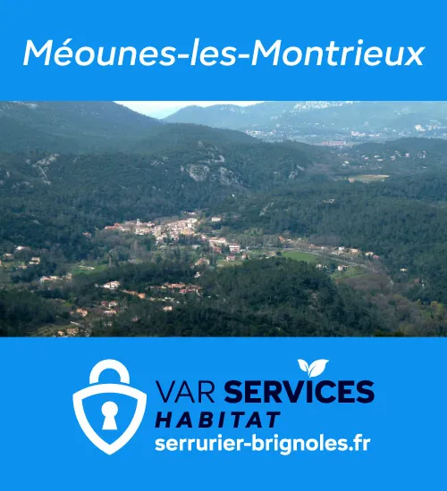 Serrurier à Méounes-lès-Montrieux : ouverture de porte, changement de serrure, installation de porte blindée, réparation de volets roulants, vitrerie. Intervention rapide 7j/7.