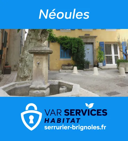 Serrurier à Néoules : ouverture de porte, changement de serrure, installation de porte blindée, réparation de volets roulants, vitrerie. Intervention rapide 7j/7.
