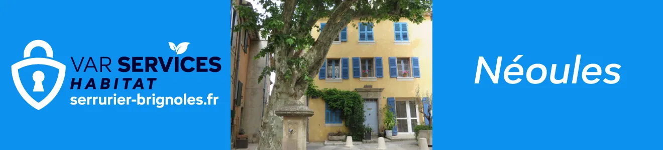 Serrurier à Néoules : ouverture de porte, changement de serrure, installation de porte blindée, réparation de volets roulants, vitrerie. Intervention rapide 7j/7.